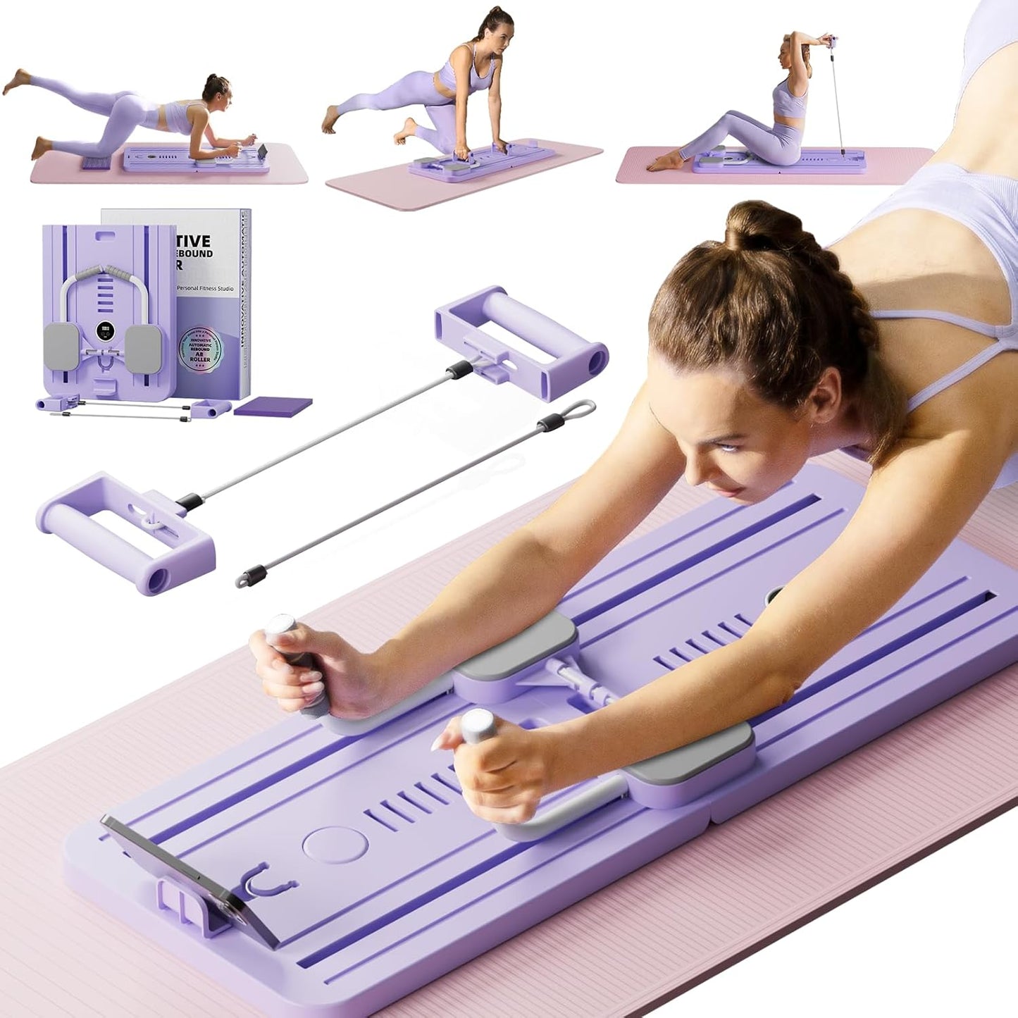 Multifunctional Portable Pilates Reformer Set Abdominal Workout Board
