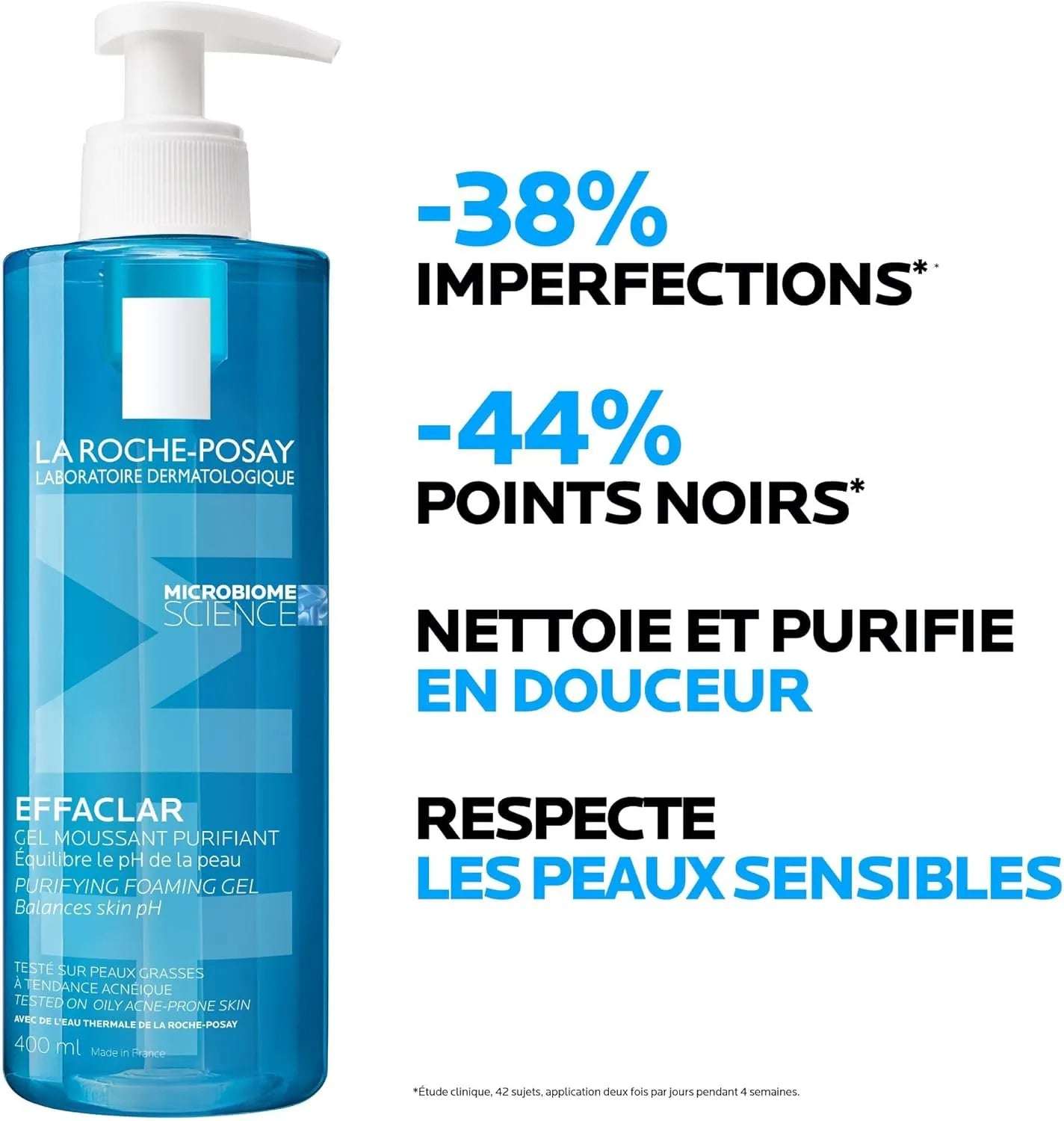 La Roche-Posay Effaclar Acne Foaming Cleansing Gel for Oily and Acne Prone Skin 400ml