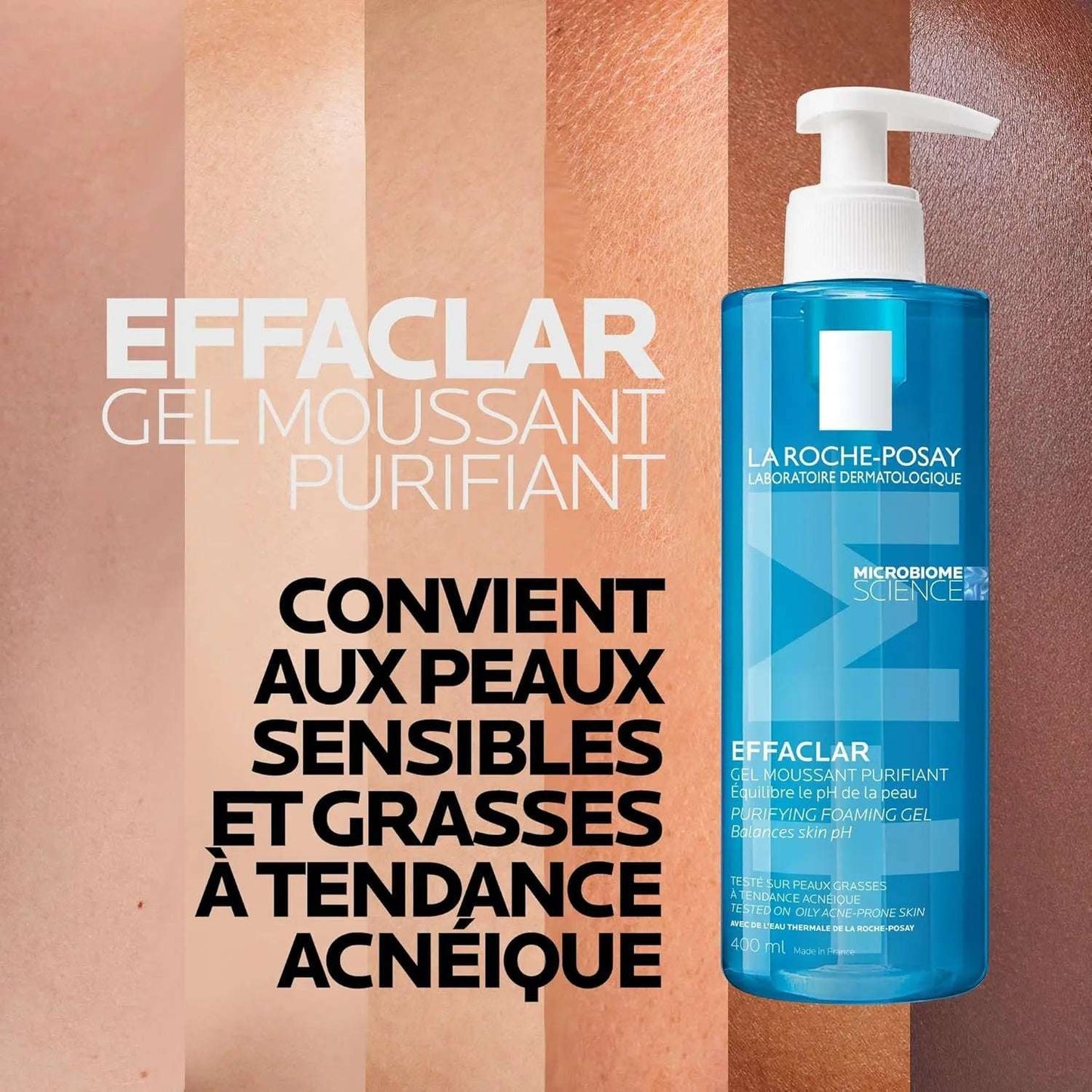 La Roche-Posay Effaclar Acne Foaming Cleansing Gel for Oily and Acne Prone Skin 400ml