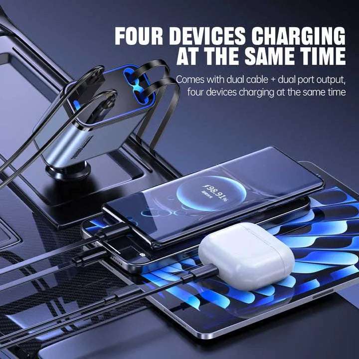4 in 1 Retractable Car Charger