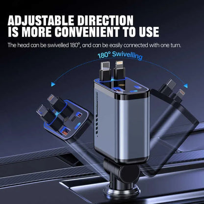 4 in 1 Retractable Car Charger