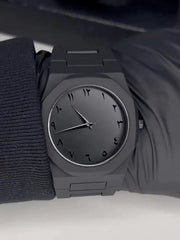 Noiraq™ Stainless Steel Arabic Matt Black Watch | Limited Edition