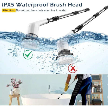 9 in 1 Electric Cleaning Scrubber, Replaceable Brush Heads - 90Mins Work Time