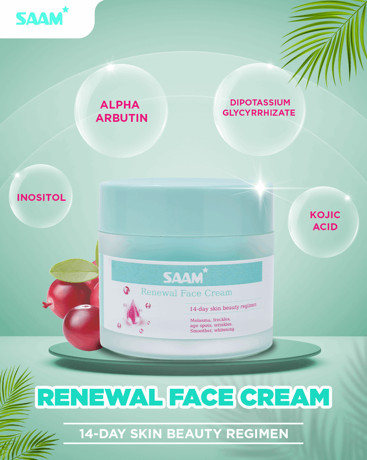 Saam renewal face cream.